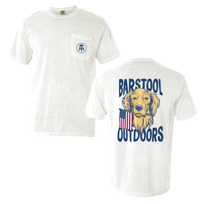 Barstool Outdoors Dog USA Pocket Tee