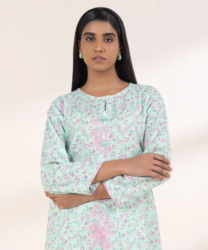 Embroidered Light Khaddar Shirt