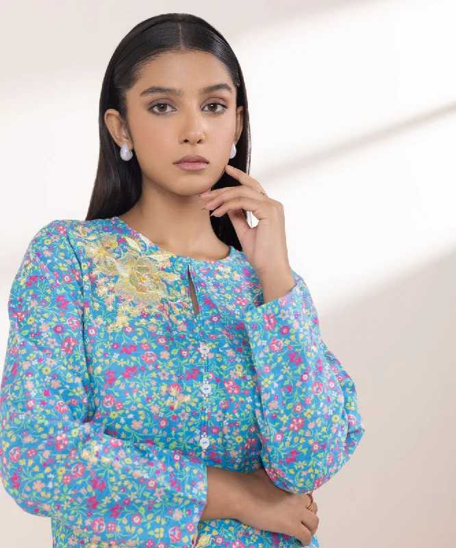 Embroidered Light Khaddar Shirt