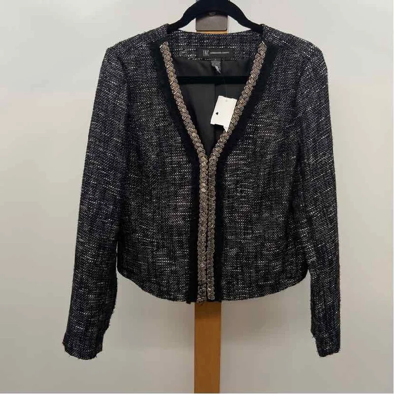 Inc Women's Size L Black Tweed Jacket