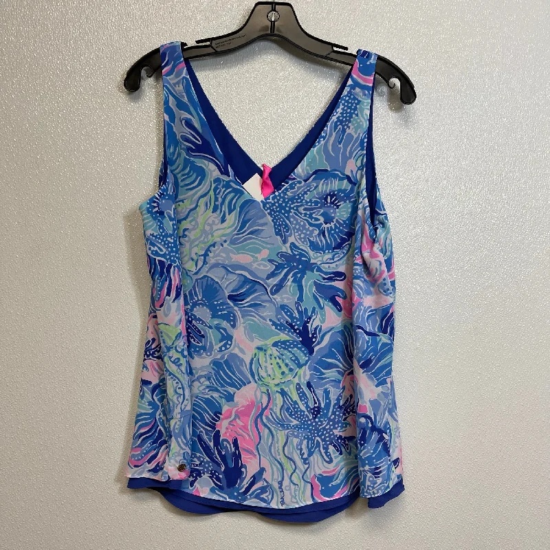 Top Sleeveless By Lilly Pulitzer In Blue, Size: M