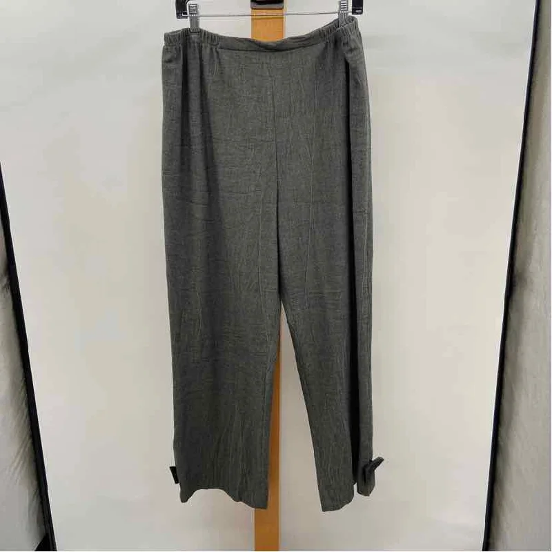 Caroline Rose Women's Size XL Gray Heathered Pants