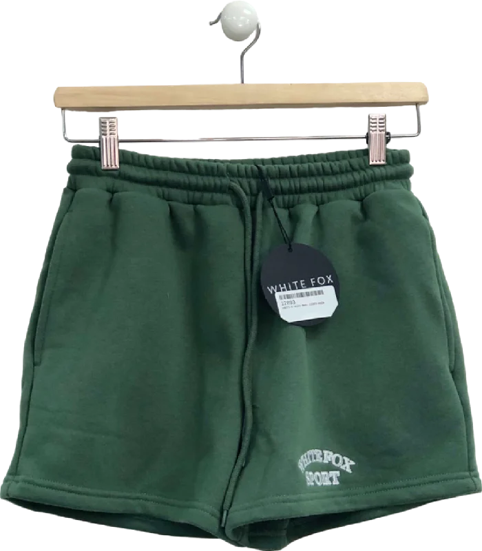 White Fox Green Sport Shorts UK XS