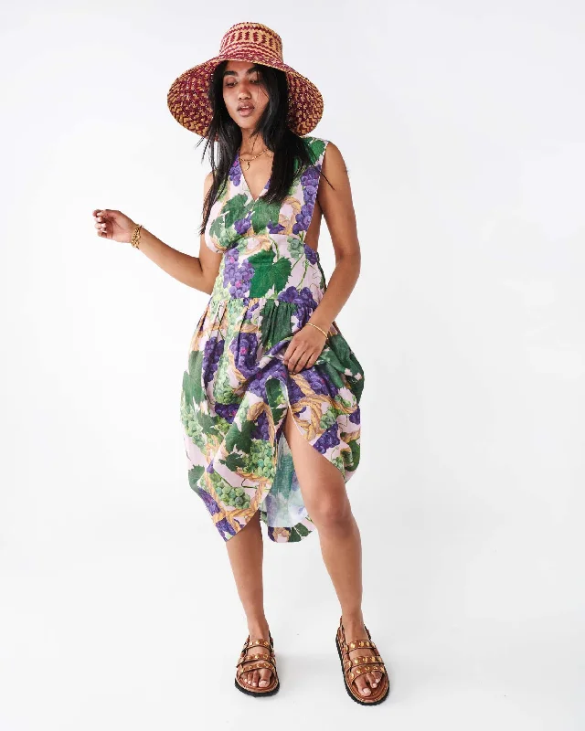 The Vine Linen Crossover Dress