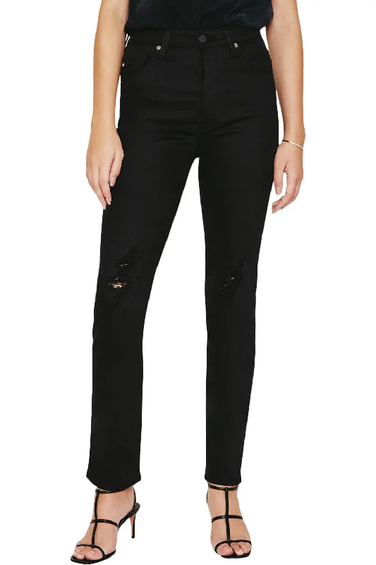 AG Alexxis Slim Straight Denim in Blackboard