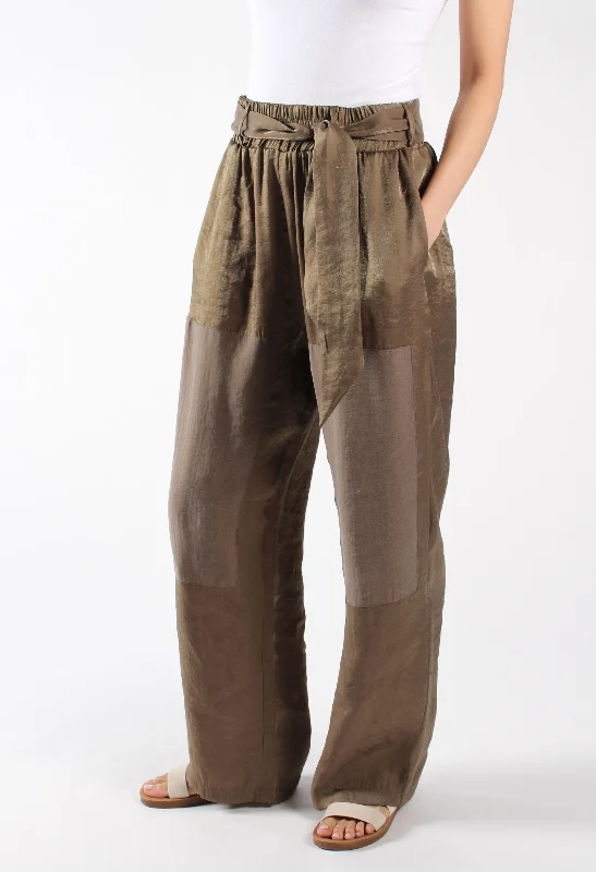 Dark Olive Contrast Trousers