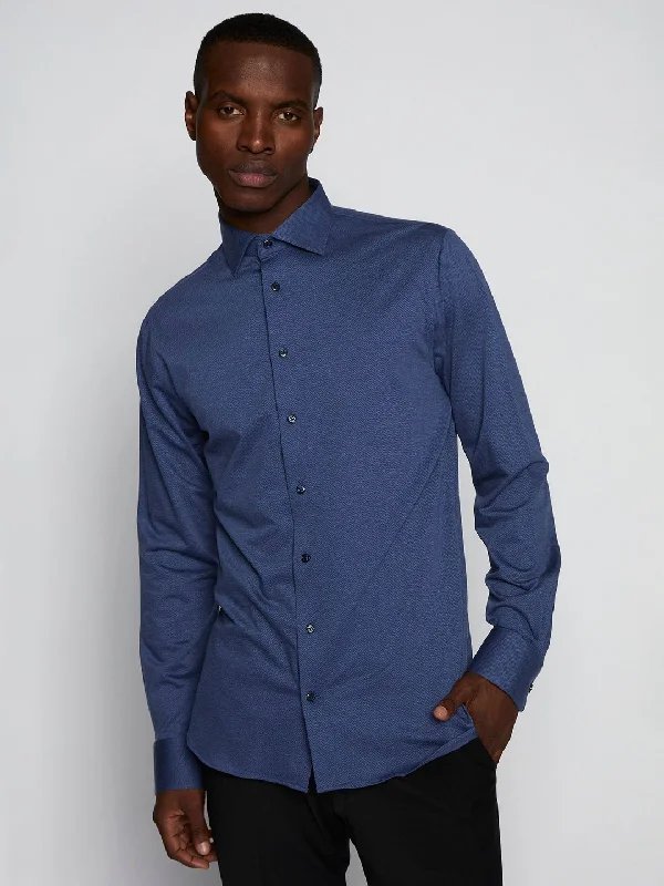 Matinique Blue Regular Fit Placket Shirt