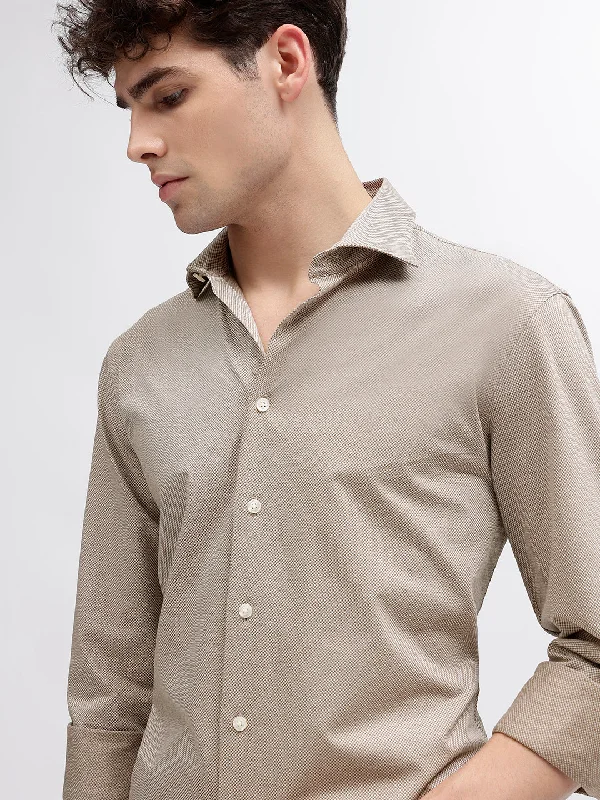 Matinique Beige Regular Fit Placket Shirt