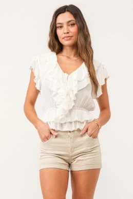 Tristen Ruffled Neck Top