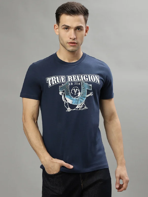 True Religion Blue Fashion Logo Regular Fit T-Shirt