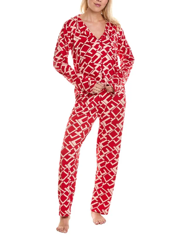 ANNA KAY 2pc Silk-Blend Pajama Pant Set