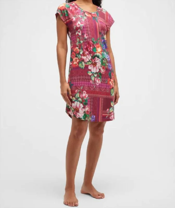 Bethia Cap Sleeve Dress In Multi