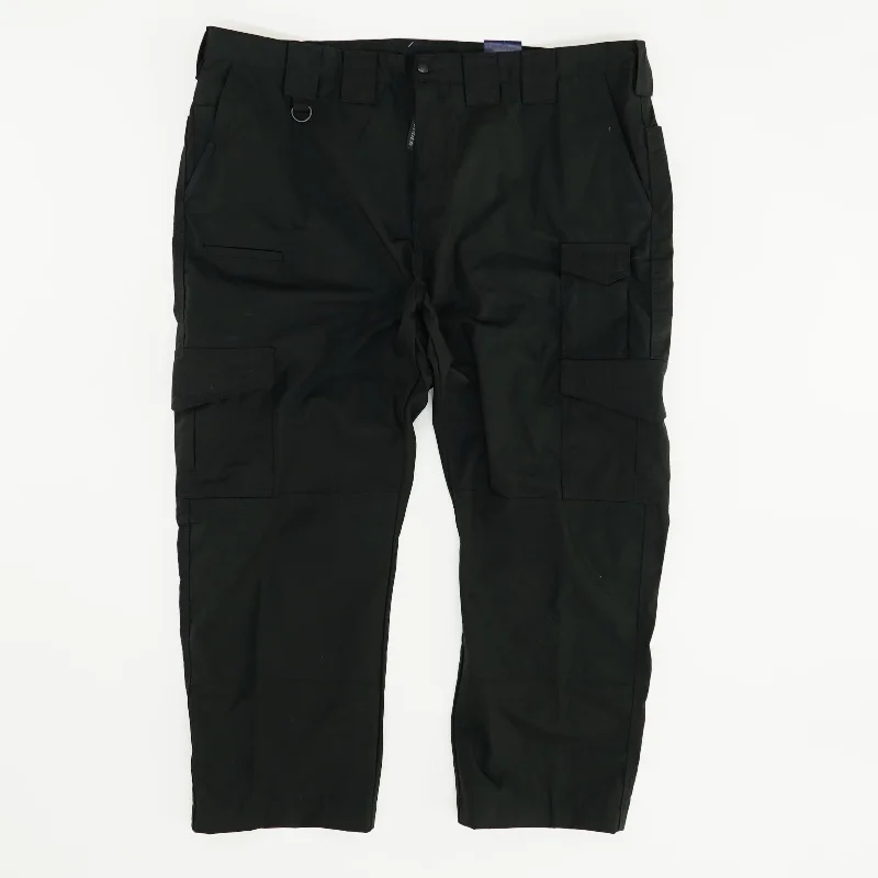 Black Solid Cargo Pants