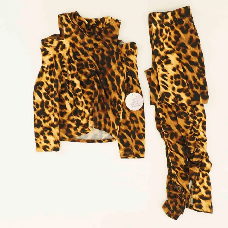 Brown Animal Print Pants