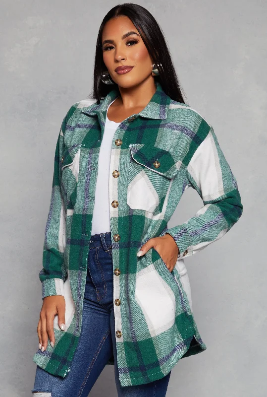 Plaid Long Shacket