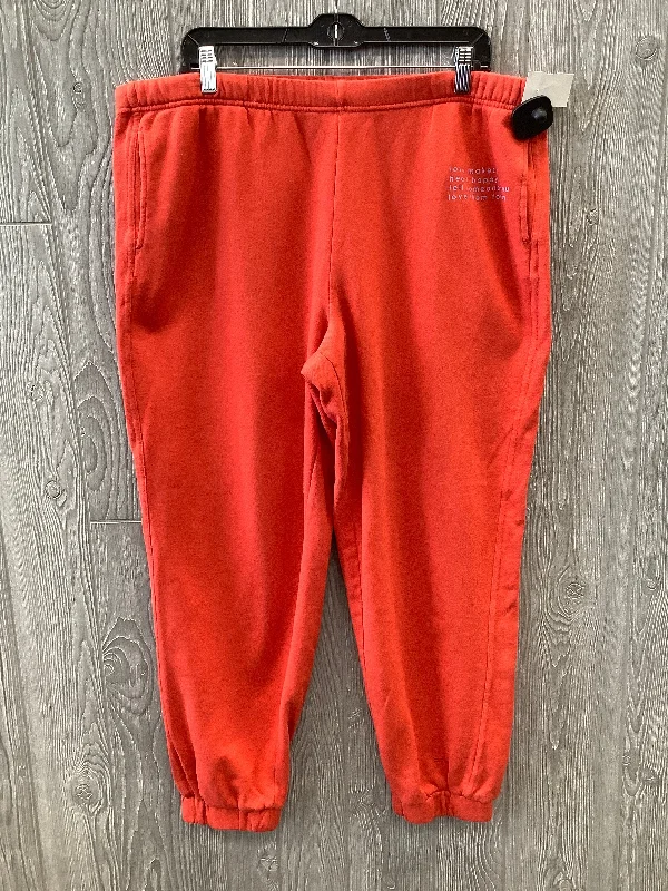 Lounge Set Pants By Peace Love World In Orange, Size: L