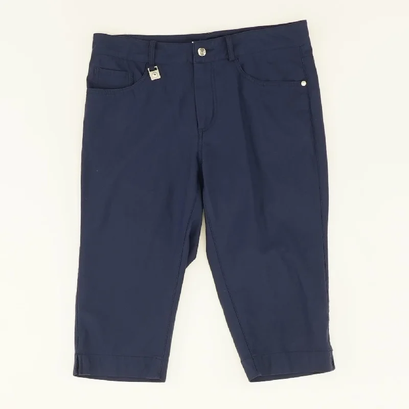 Navy Solid Active Pants