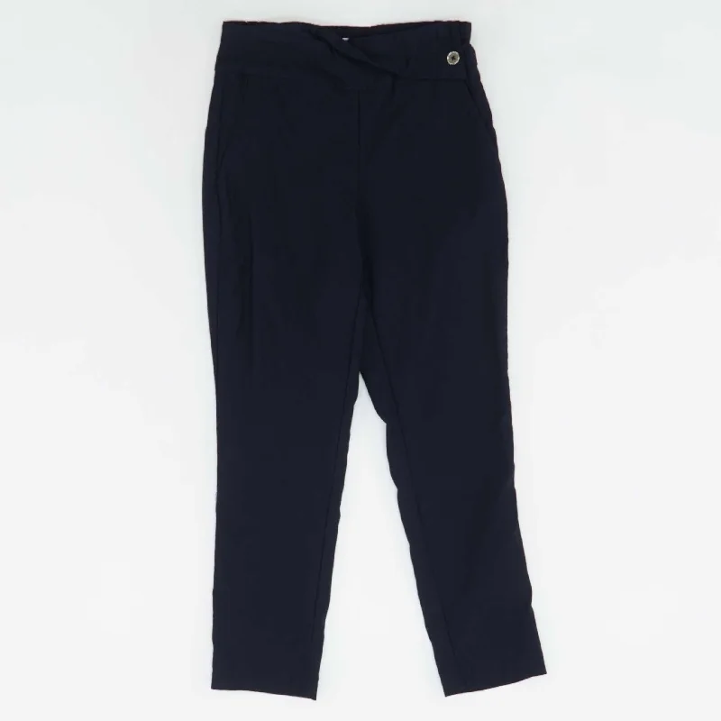 Navy Solid Dress Pants