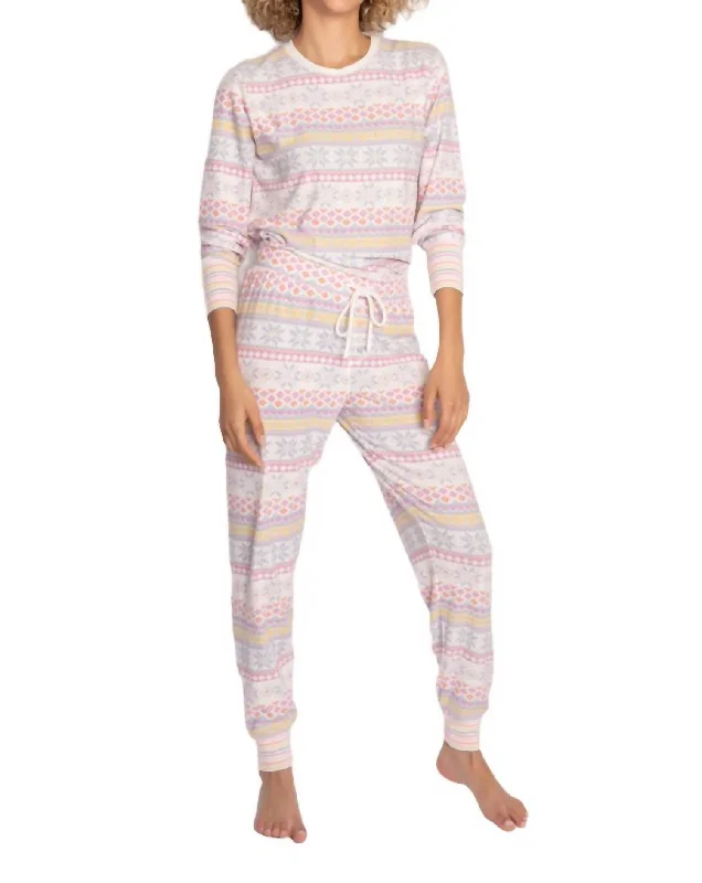 Nordic Nights Top Set Pajama In Ivory