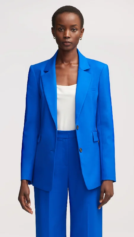 Two-Button Blazer in Seasonless Wool | Royal Blue