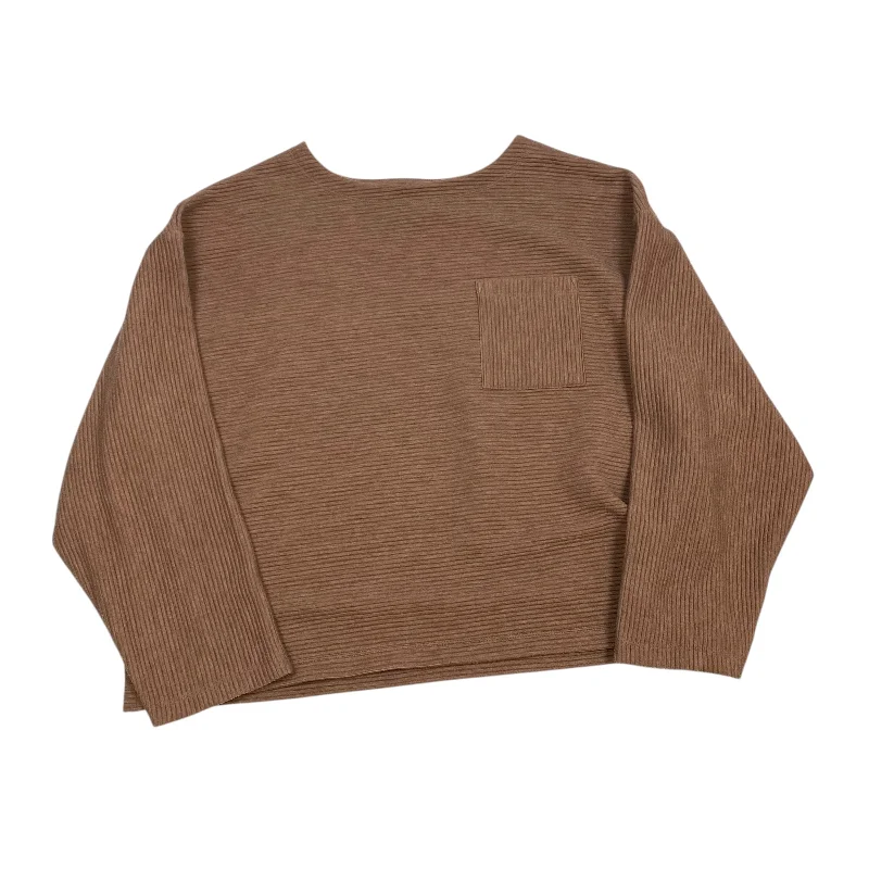 Top Long Sleeve By A New Day In Brown, Size: L