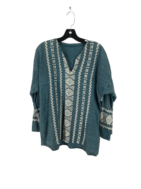 Top Long Sleeve By Clothes Mentor In Teal, Size: M