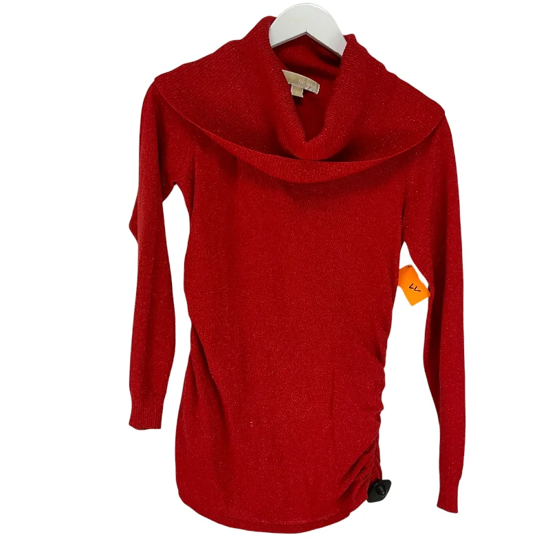 Top Long Sleeve By Michael By Michael Kors In Red, Size: M