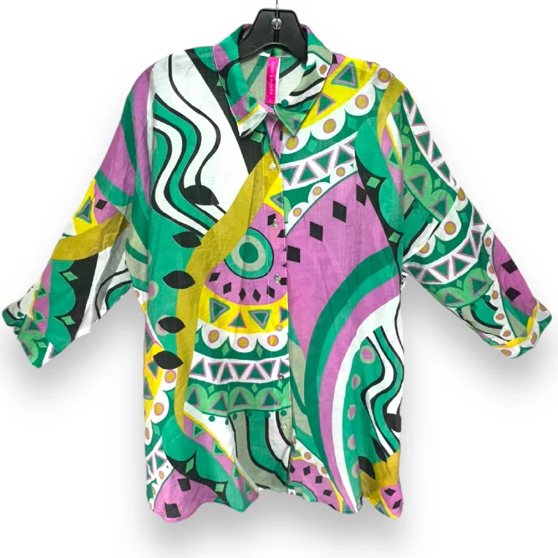 Top Long Sleeve By zaket & plover In Multi-colored, Size: S