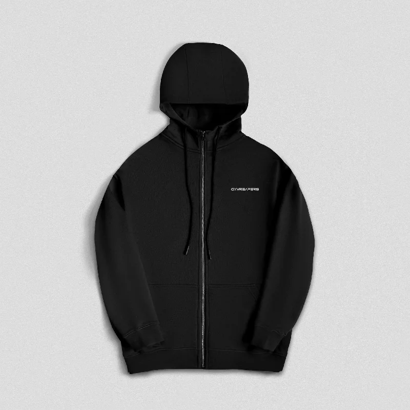 Ascend Zip-Up Hoodie - Black/White