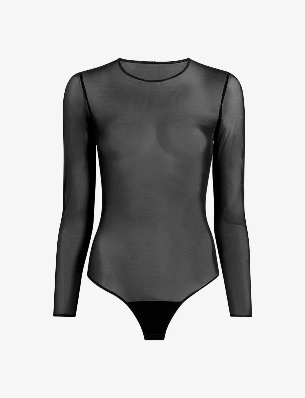 Chic Mesh Long Sleeve Bodysuit