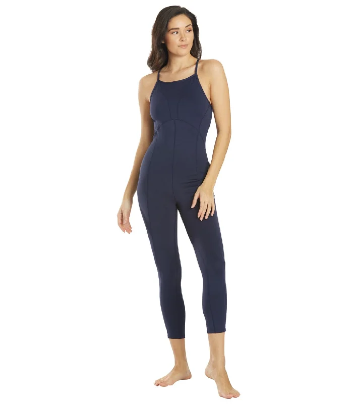 Free People Movement Side to Side Performance Leotard Deepest Navy