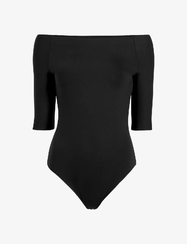 Neoprene Boatneck Bodysuit