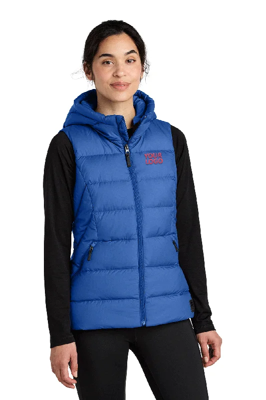 Outdoor Research Womens Coldsnap Hooded Down Custom Vests, Galaxy Blue