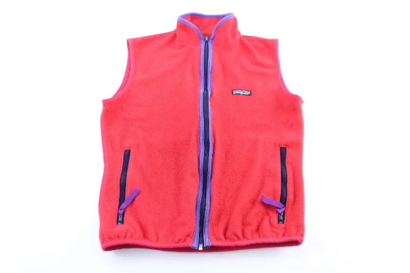 Women's Patagonia Logo Patch Pink Zip Up Vest