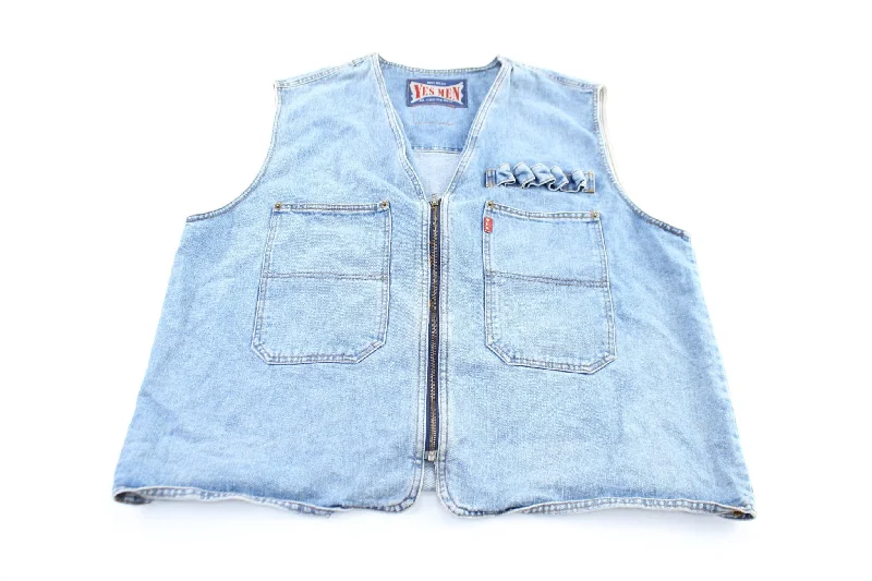 Yes Men Denim Zip Up Vest