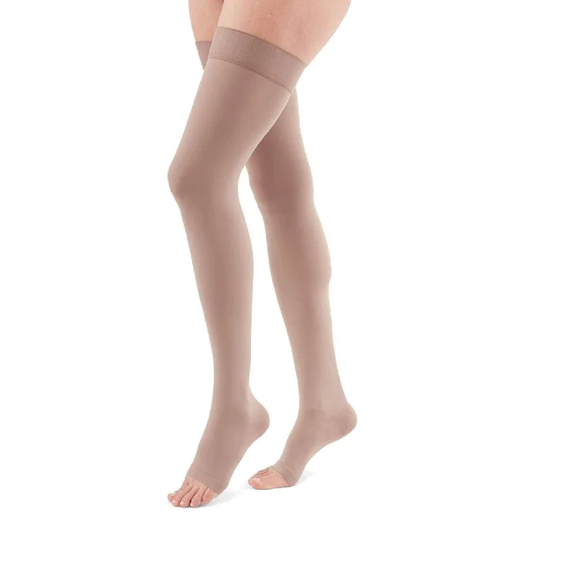 Duomed Advantage 15-20 mmHg Thigh High w/Beaded Top Band, Open Toe