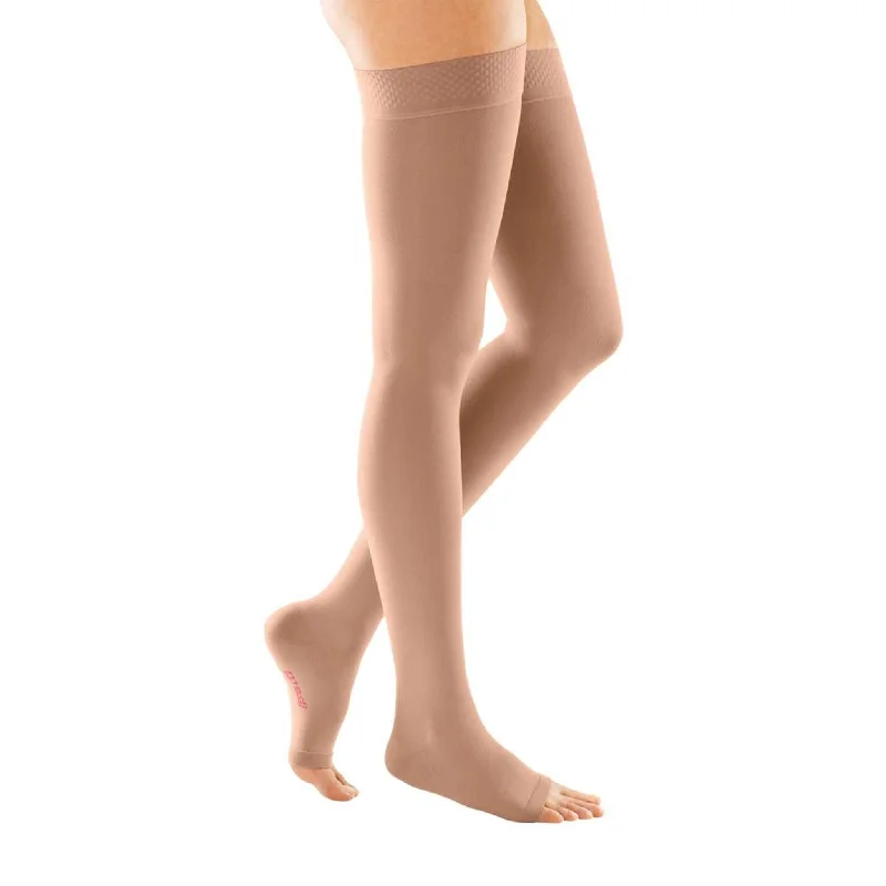 Mediven Forte 30-40 mmHg Thigh High w/Beaded Silicone Top Band, Open Toe